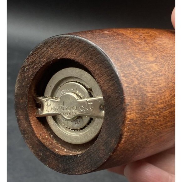 Baribocraft Canada Wood Pepper Mill Grinder Baribo 7 1/4” Vintage MCM - Picture 7 of 8